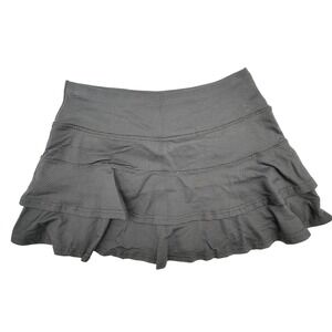 Lija Athletic Skort Womens XS Black Tiered Ruffle Tennis Golf Built In Shorts